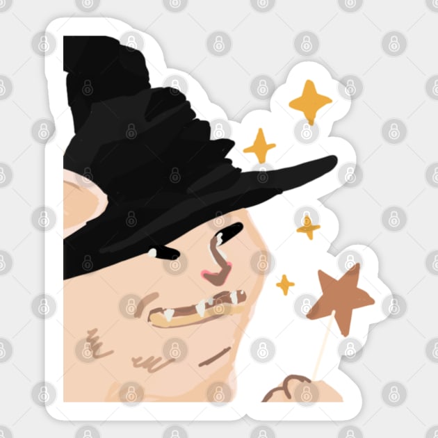 Grimacing Grinning Magic Meme Cat Sticker by JJMonty-Art